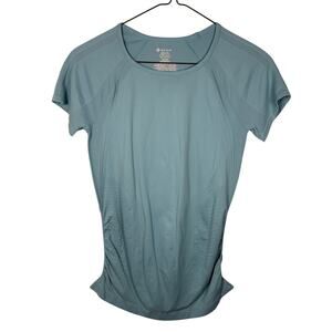 NWT GAIAM Warrior Seamless SS Tee Reef Waters Blue Athletic Top Women's Medium